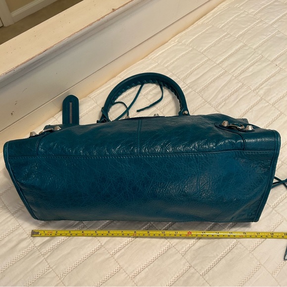 🩵HTF Balenciaga Part Time Silver ToneHardware Blue Lagoon with extra Tassel NWT🩵 - Picture 5 of 14